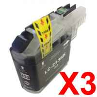 3 x Compatible Brother LC-233 Black Ink Cartridge LC-233BK