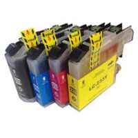 4 Pack Compatible Brother LC-233 Ink Cartridge Set (1BK,1C,1M.1Y)