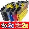 10 Pack Compatible Brother LC-237XL LC-235XL Ink Cartridge Set (4BK,2C,2M,2Y)