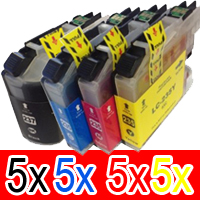 20 Pack Compatible Brother LC-237XL LC-235XL Ink Cartridge Set (5BK,5C,5M,5Y)