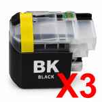 3 x Compatible Brother LC-23E Black Ink Cartridge LC-23EBK