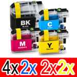 10 Pack Compatible Brother LC-23E Ink Cartridge Set (4BK,2C,2M,2Y)