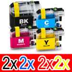 8 Pack Compatible Brother LC-23E Ink Cartridge Set (2BK,2C,2M,2Y)