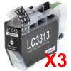 3 x Compatible Brother LC-3313 Black Ink Cartridge LC-3313BK