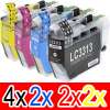10 Pack Compatible Brother LC-3313 Ink Cartridge Set (4BK,2C,2M,2Y)