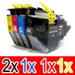 5 Pack Compatible Brother LC-3319XL Ink Cartridge Set (2BK,1C,1M,1Y)