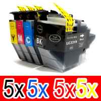 20 Pack Compatible Brother LC-3329XL Ink Cartridge Set (5BK,5C,5M,5Y)