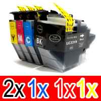 5 Pack Compatible Brother LC-3329XL Ink Cartridge Set (2BK,1C,1M,1Y)