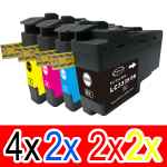 10 Pack Compatible Brother LC-3339XL Ink Cartridge Set (4BK,2C,2M,2Y)