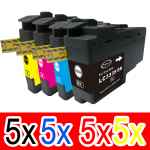 20 Pack Compatible Brother LC-3339XL Ink Cartridge Set (5BK,5C,5M,5Y)