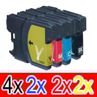 10 Pack Compatible Brother LC-39 Ink Cartridge Set (4BK,2C,2M,2Y)