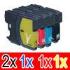 5 Pack Compatible Brother LC-39 Ink Cartridge Set (2BK,1C,1M,1Y)