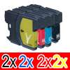 8 Pack Compatible Brother LC-39 Ink Cartridge Set (2BK,2C,2M,2Y)