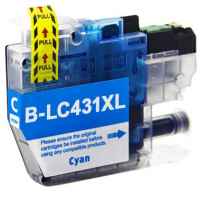 1 x Compatible Brother LC-431XL Cyan Ink Cartridge LC-431XLC