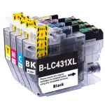 4 Pack Compatible Brother LC-431XL Ink Cartridge Set (1BK,1C,1M,1Y)