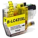 1 x Compatible Brother LC-431XL Yellow Ink Cartridge LC-431XLY