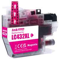 1 x Compatible Brother LC-432XL Magenta Ink Cartridge LC-432XLM