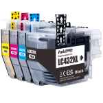 4 Pack Compatible Brother LC-432XL Ink Cartridge Set (1BK,1C,1M,1Y)