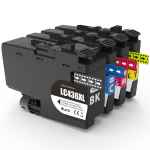 4 Pack Compatible Brother LC-436XL Ink Cartridge Set (1BK,1C,1M,1Y)