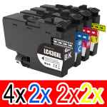 10 Pack Compatible Brother LC-436XL Ink Cartridge Set (4BK,2C,2M,2Y)