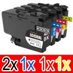 5 Pack Compatible Brother LC-436XL Ink Cartridge Set (2BK,1C,1M,1Y)
