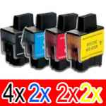 10 Pack Compatible Brother LC-47 Ink Cartridge Set (4BK,2C,2M,2Y)