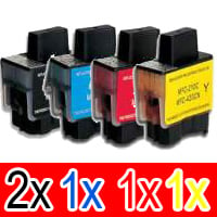 5 Pack Compatible Brother LC-47 Ink Cartridge Set (2BK,1C,1M,1Y)