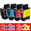 8 Pack Compatible Brother LC-47 Ink Cartridge Set (2BK,2C,2M,2Y)