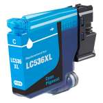 1 x Compatible Brother LC-536XL Cyan Ink Cartridge LC-536XLC