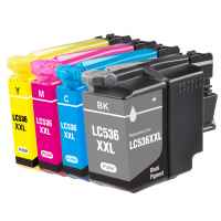 4 Pack Compatible Brother LC-536XXL Ink Cartridge Set (1BK,1C,1M,1Y)