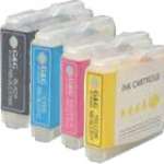 4 Pack Compatible Brother LC-57 Ink Cartridge Set (1BK,1C,1M.1Y)