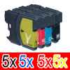20 Pack Compatible Brother LC-67 Ink Cartridge Set (5BK,5C,5M,5Y)