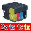 5 Pack Compatible Brother LC-67 Ink Cartridge Set (2BK,1C,1M,1Y)