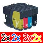 8 Pack Compatible Brother LC-67 Ink Cartridge Set (2BK,2C,2M,2Y)