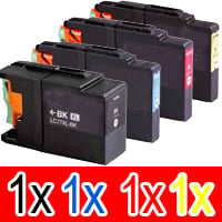 4 Pack Compatible Brother LC-73 Ink Cartridge Set (1BK,1C,1M.1Y)