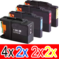 10 Pack Compatible Brother LC-73 Ink Cartridge Set (4BK,2C,2M,2Y)