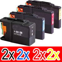 8 Pack Compatible Brother LC-73 Ink Cartridge Set (2BK,2C,2M,2Y)