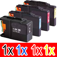 4 Pack Compatible Brother LC-77XL Ink Cartridge Set (1BK,1C,1M.1Y)