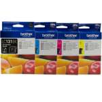 4 Pack Genuine Brother LC-131 Ink Cartridge Set (1BK,1C,1M,1Y)