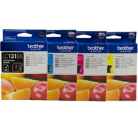 4 Pack Genuine Brother LC-131 Ink Cartridge Set (1BK,1C,1M,1Y)