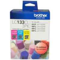 1 x Genuine Brother LC-133 C/M/Y Ink Cartridge Colour Pack LC-133CL3PK