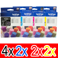 10 Pack Genuine Brother LC-133 Ink Cartridge Set (4BK,2C,2M,2Y)