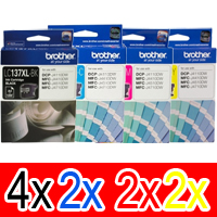 10 Pack Genuine Brother LC-137XL LC-135XL Ink Cartridge Set (4BK,2C,2M,2Y)