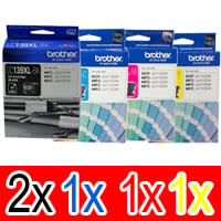 5 Pack Genuine Brother LC-139XL LC-135XL Ink Cartridge Set (2BK,1C,1M,1Y)