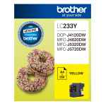 1 x Genuine Brother LC-233 Yellow Ink Cartridge LC-233Y