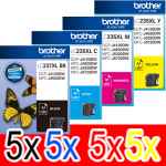 20 Pack Genuine Brother LC-237XL LC-235XL Ink Cartridge Set (5BK,5C,5M,5Y)