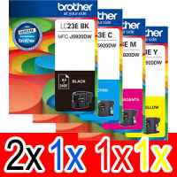 5 Pack Genuine Brother LC-23E Ink Cartridge Set (2BK,1C,1M,1Y)