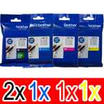 5 Pack Genuine Brother LC-3317 Ink Cartridge Set (2BK,1C,1M,1Y)