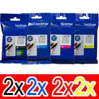 8 Pack Genuine Brother LC-3317 Ink Cartridge Set (2BK,2C,2M,2Y)