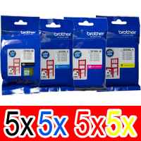 20 Pack Genuine Brother LC-3319XL Ink Cartridge Set (5BK,5C,5M,5Y)